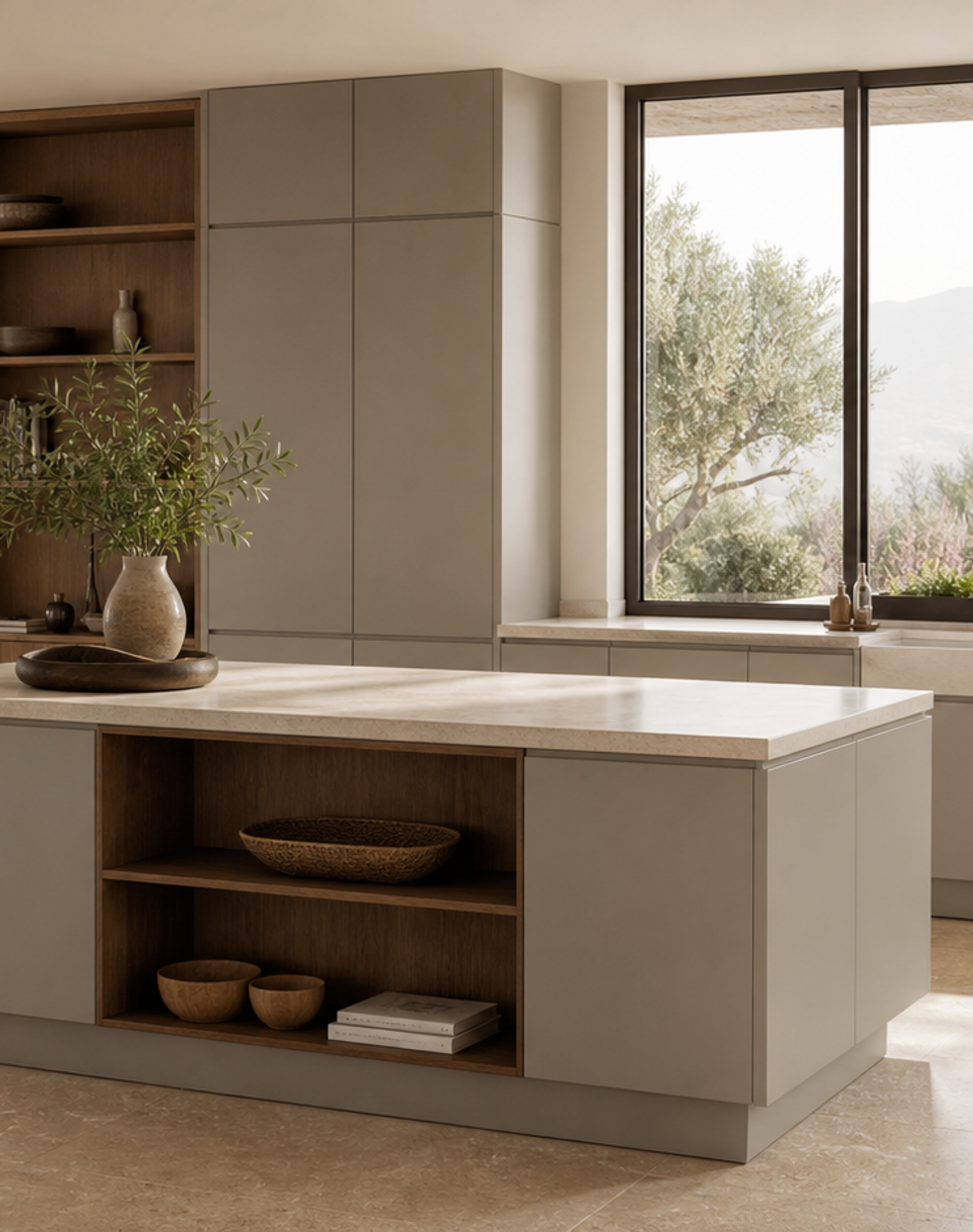 Fadior Terrena Kitchen Suite with Garden Sink Bridge — lifestyle setting with natural light and residential styling