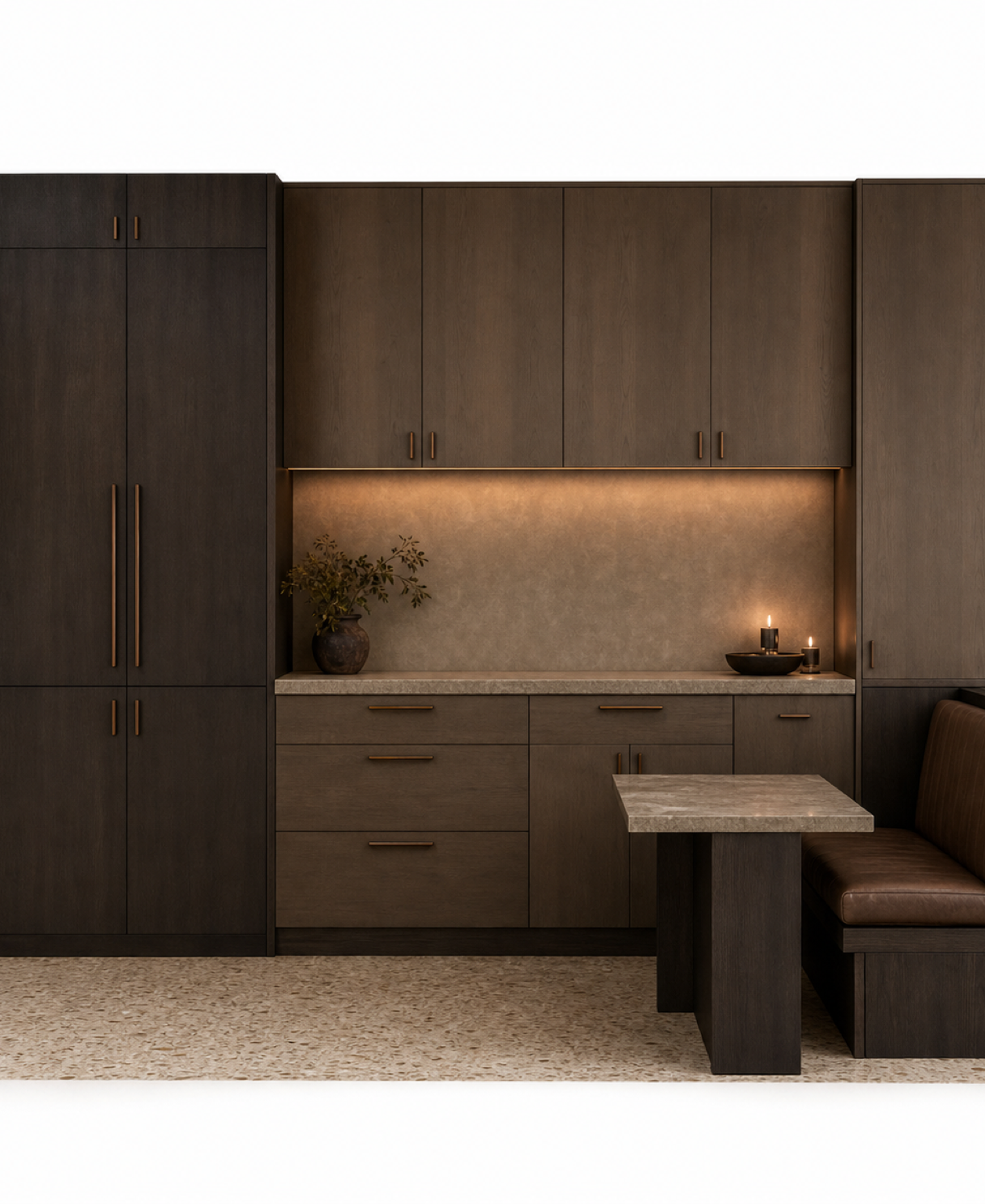 Fadior Riviera Kitchen Suite with Breakfast Atrium Prep Wall — 304 stainless steel kitchen system, front view