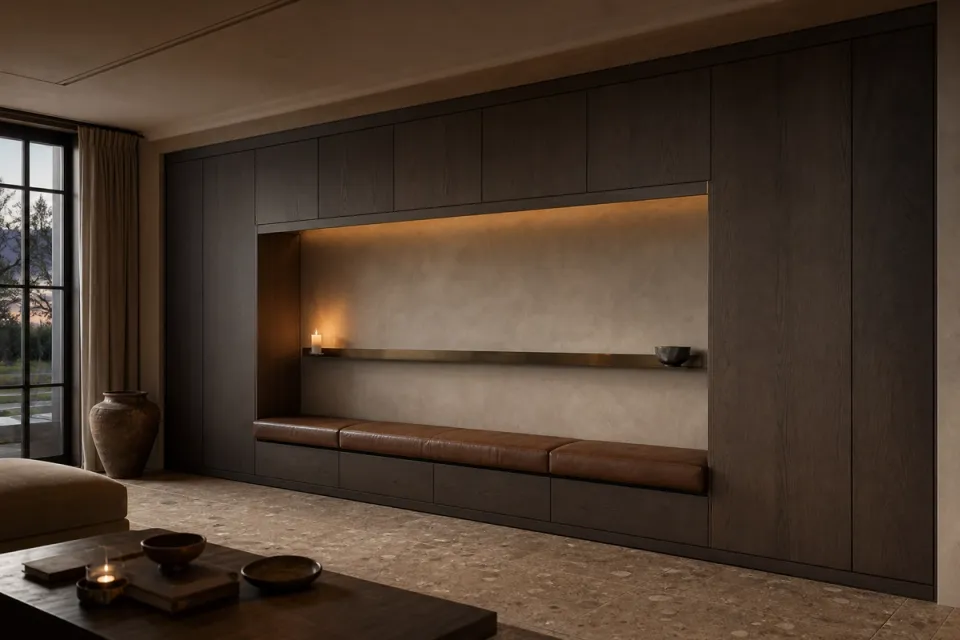 Salón Fadior con mobiliario en acero inoxidable 304