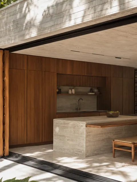 Suite de Cocina Pavilion con Galería de Preparación Shoji Slat