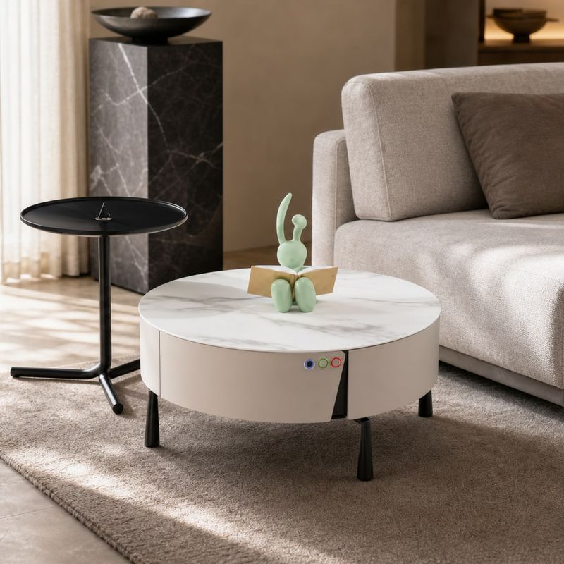 Side Table (Carbon steel) styled in a FADIOR HOME interior setting
