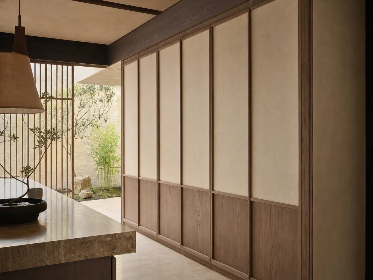 Fadior Resonance Wardrobe Suite with Washi Datum Portal - custom 304 stainless steel wardrobe or walk-in closet with lighting, hanging, drawer storage, and residential finishes