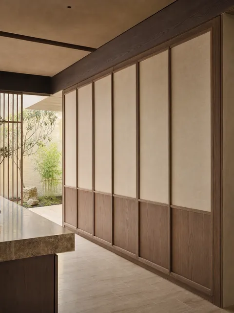 Fadior Resonance Wardrobe Suite with Washi Datum Portal — 304 stainless steel wardrobe system, front view