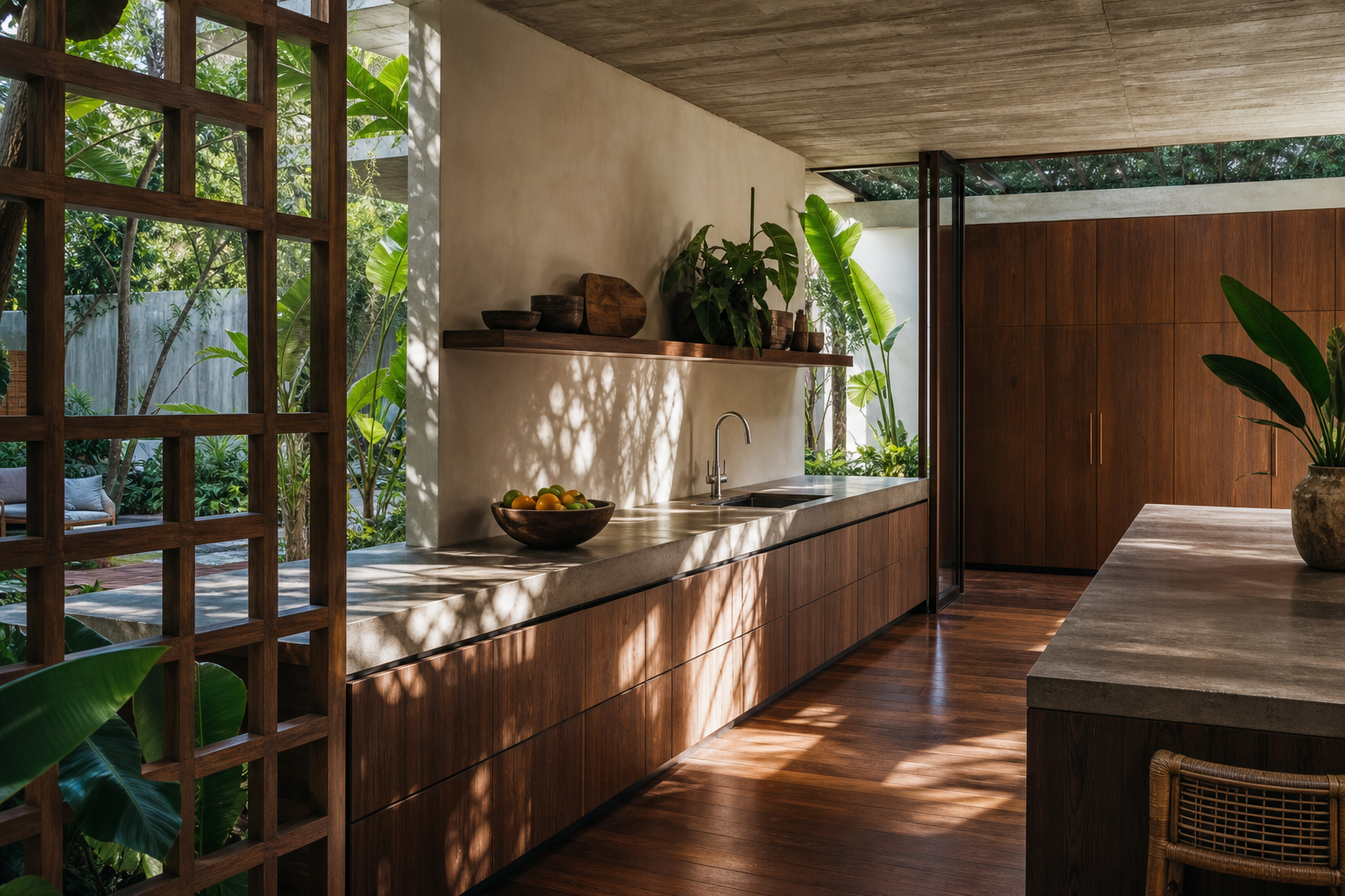 Fadior Lisbon 400 sqm Kitchen Villa — counter, cabinet wall, sink, garden window