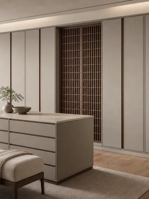 Suite de Armario Onyx con Área de Vestidor Shadow Lattice