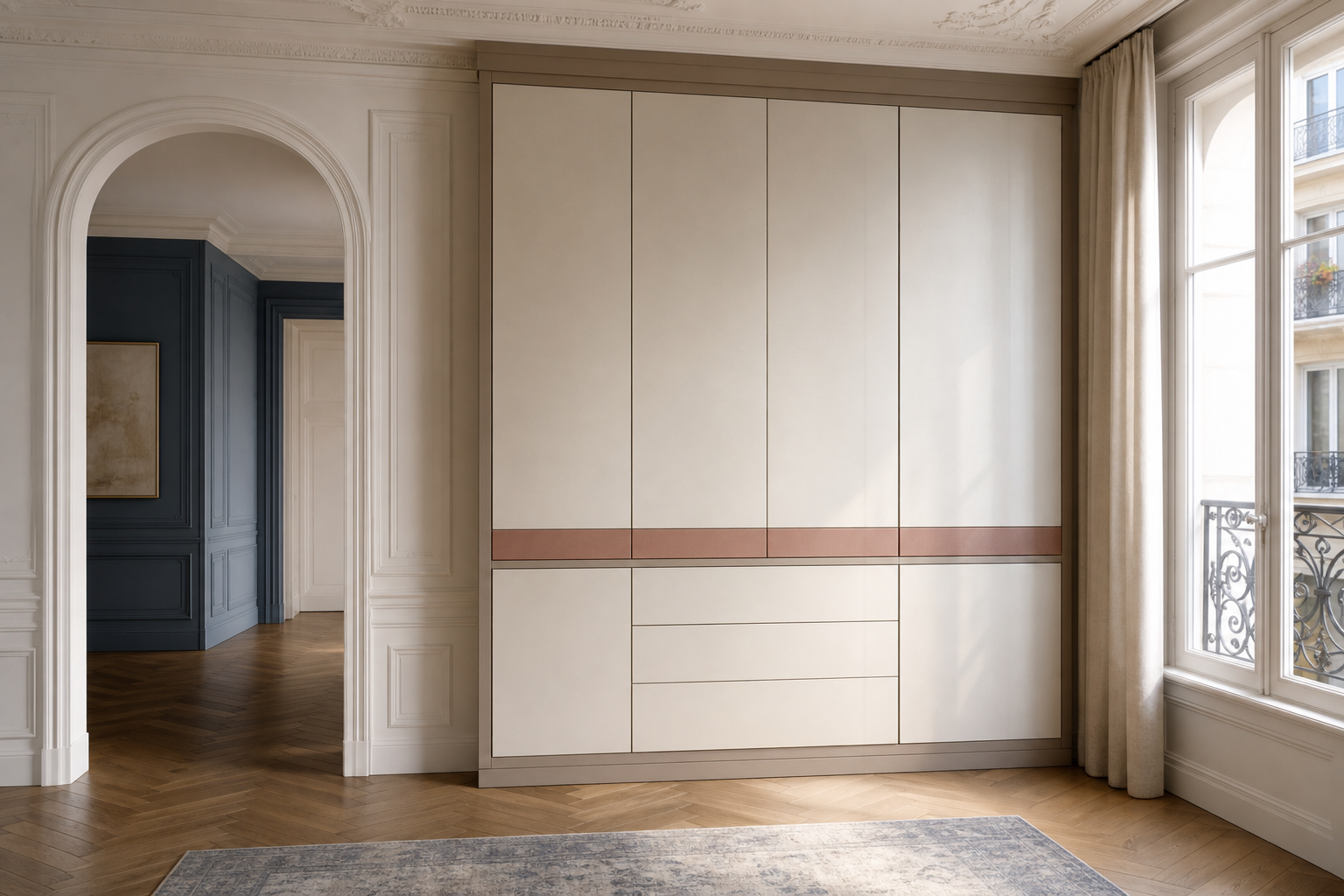 Gloria Library Tasting Alcove | acero inoxidable 304 | FADIOR HOME perspectiva interior