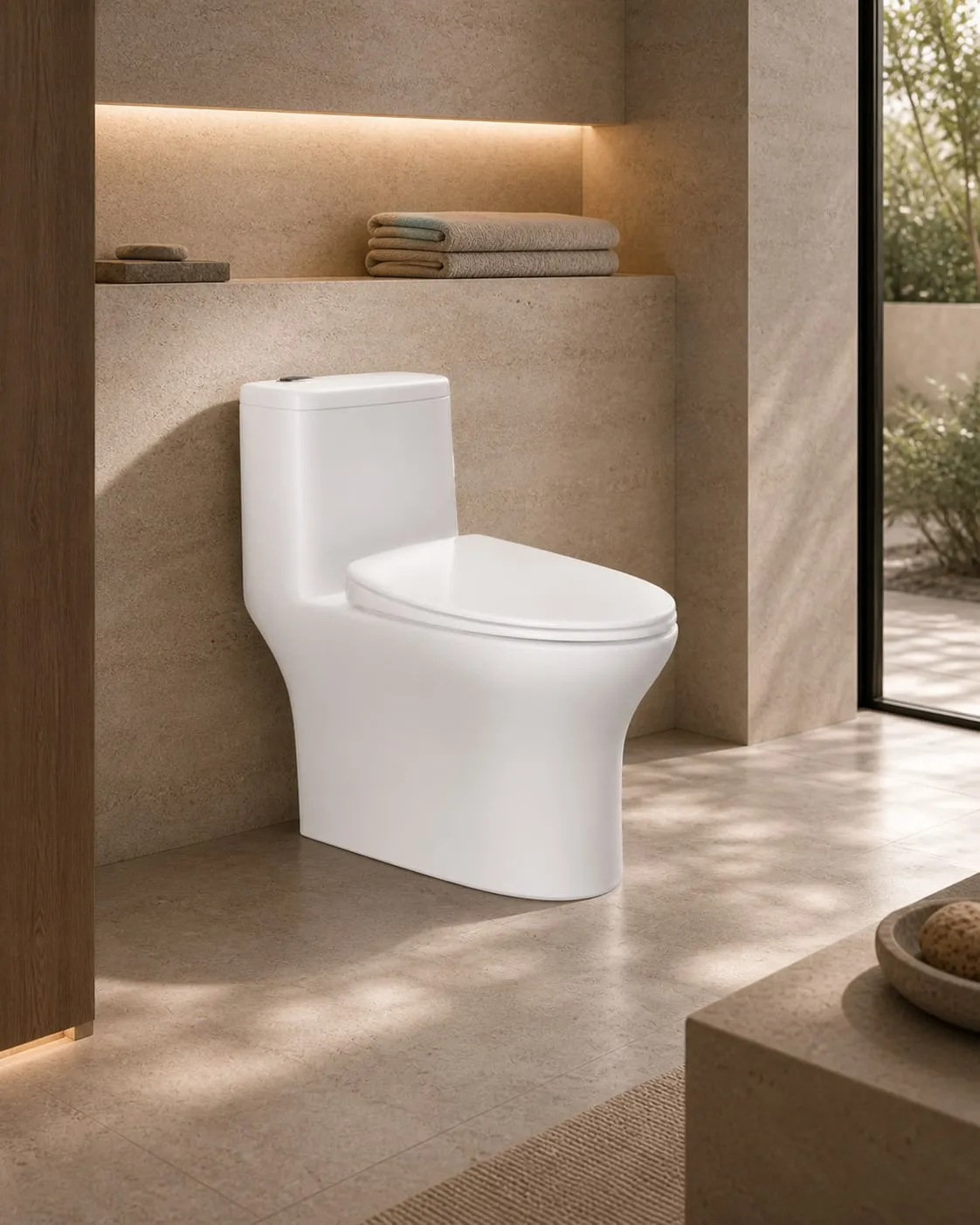 Round-Tank Siphonic One-Piece Toilet