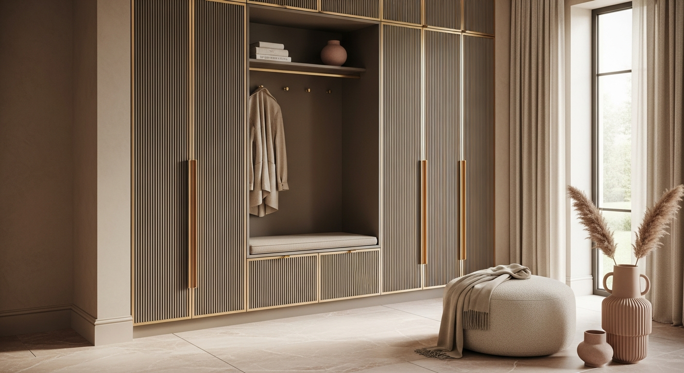 Fadior Archetype Entryway Cabinet — lifestyle setting with natural light and residential styling