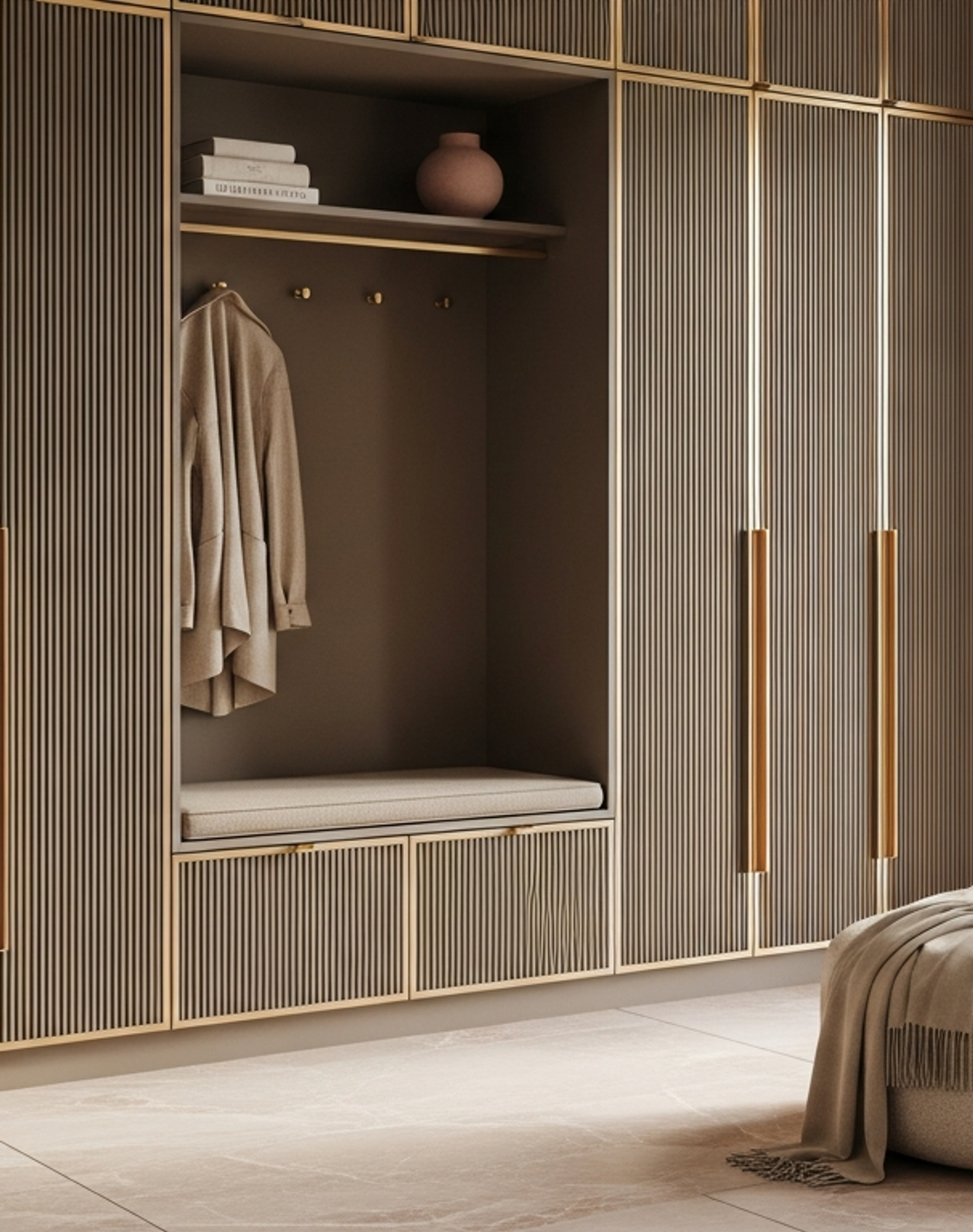 Fadior Archetype Entryway Cabinet — lifestyle setting with natural light and residential styling