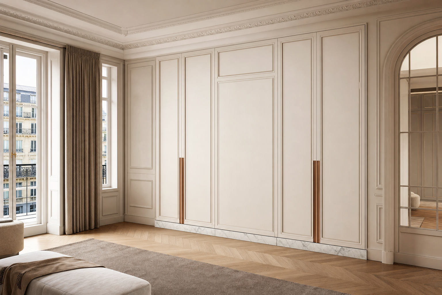 Fadior Onyx Wardrobe Suite with Silent Care Appliance Bay — 304 stainless steel wardrobe system, front view