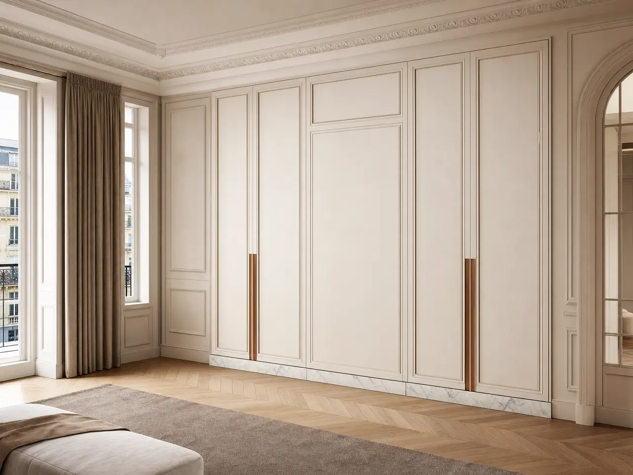 Fadior Onyx Wardrobe Suite with Silent Care Appliance Bay — 304 stainless steel wardrobe system, front view