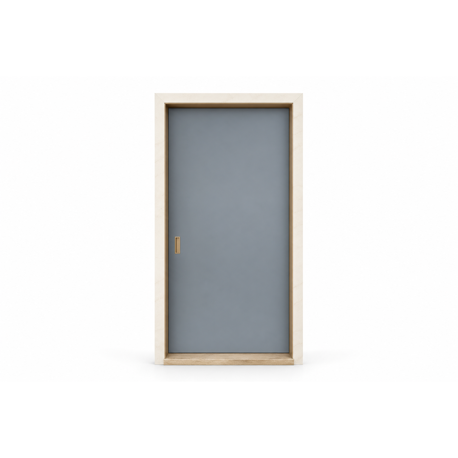 Fadior Silhouette Interior Door Suite with Slate Reveal Concealed Jamb — 304 stainless steel interior door system, front view
