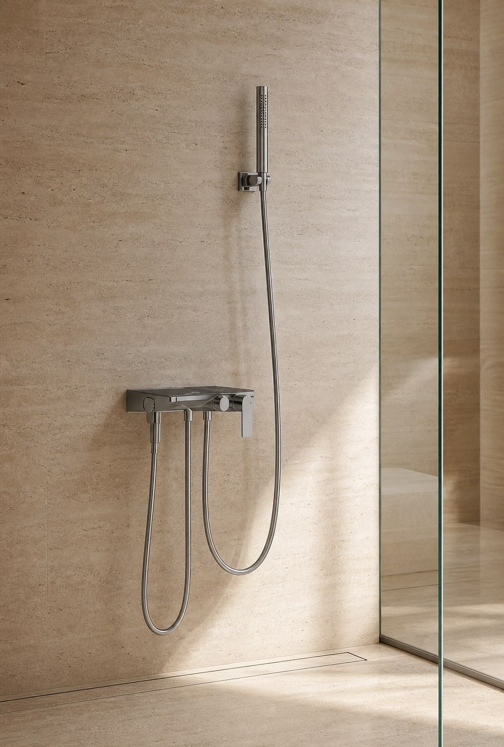 Shower Faucet System styled in a FADIOR HOME interior setting