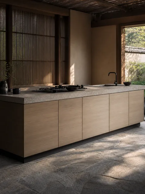 Conjunto de cocina exterior Horizon con mostrador de degustación Tidepool