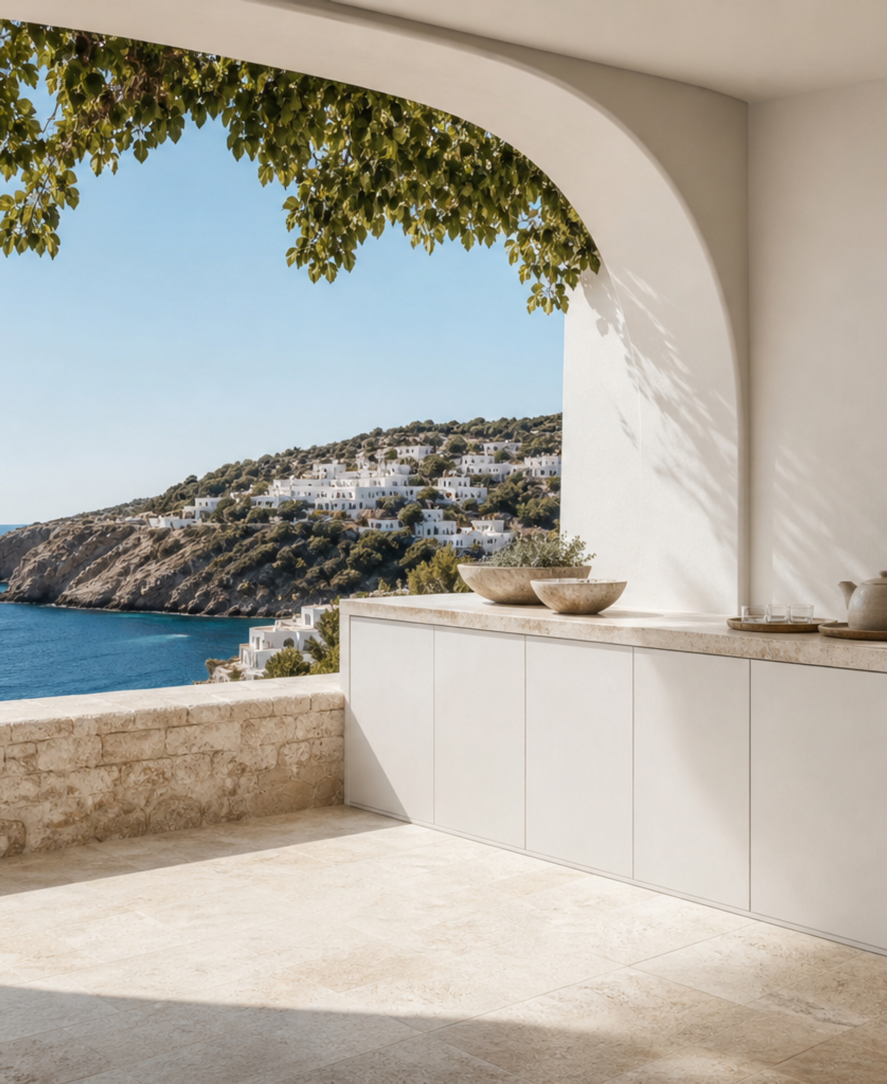 Fadior Dusk Balcony Suite with Moonlit Tea Ledge — 304 stainless steel balcony system, front view