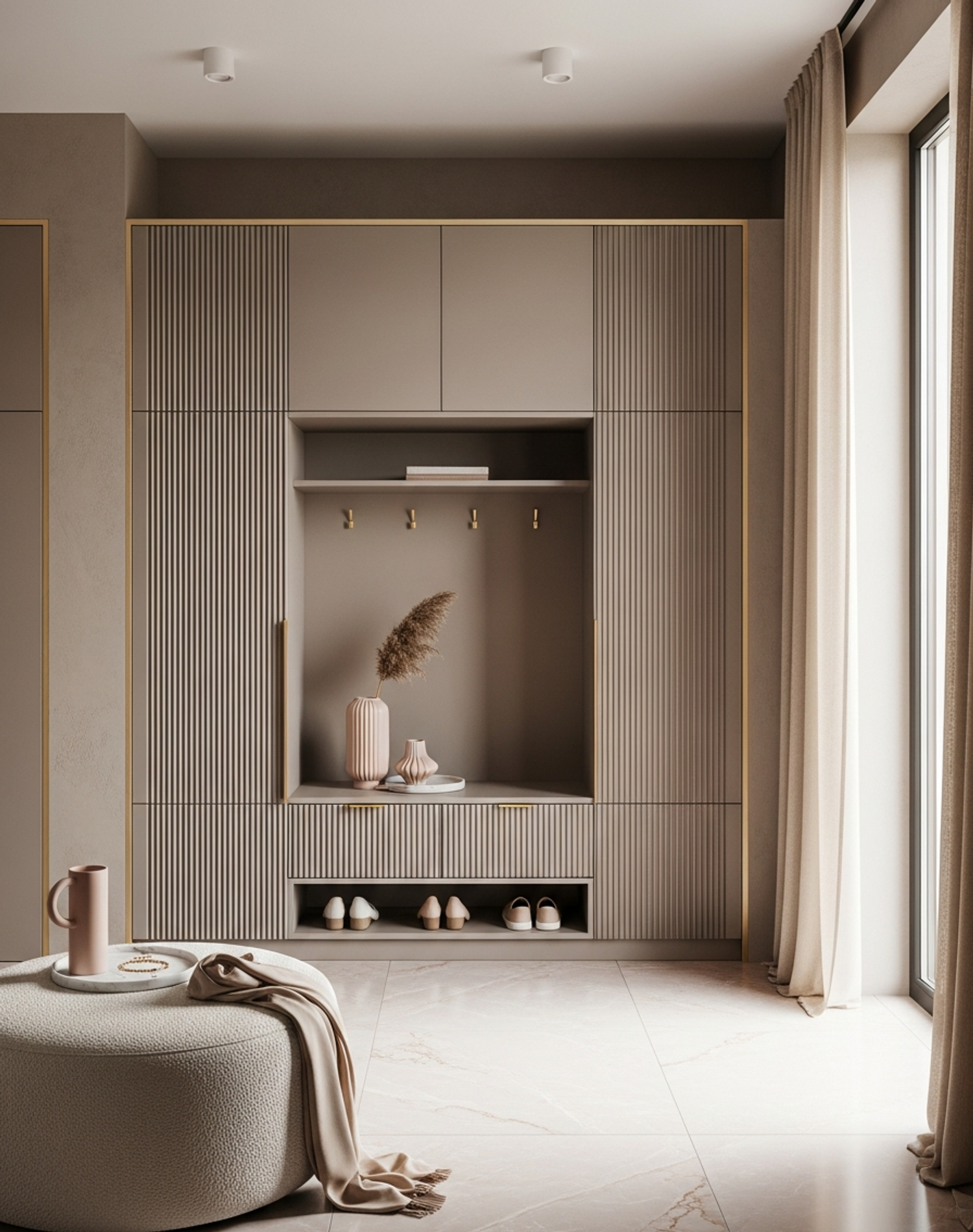 Fadior Savile Entryway Suite — interior room context showing cabinet integration