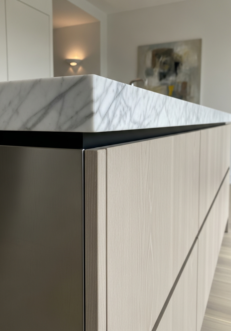 Fadior Abyss Kitchen Suite — close-up of stainless steel finish and hardware detail