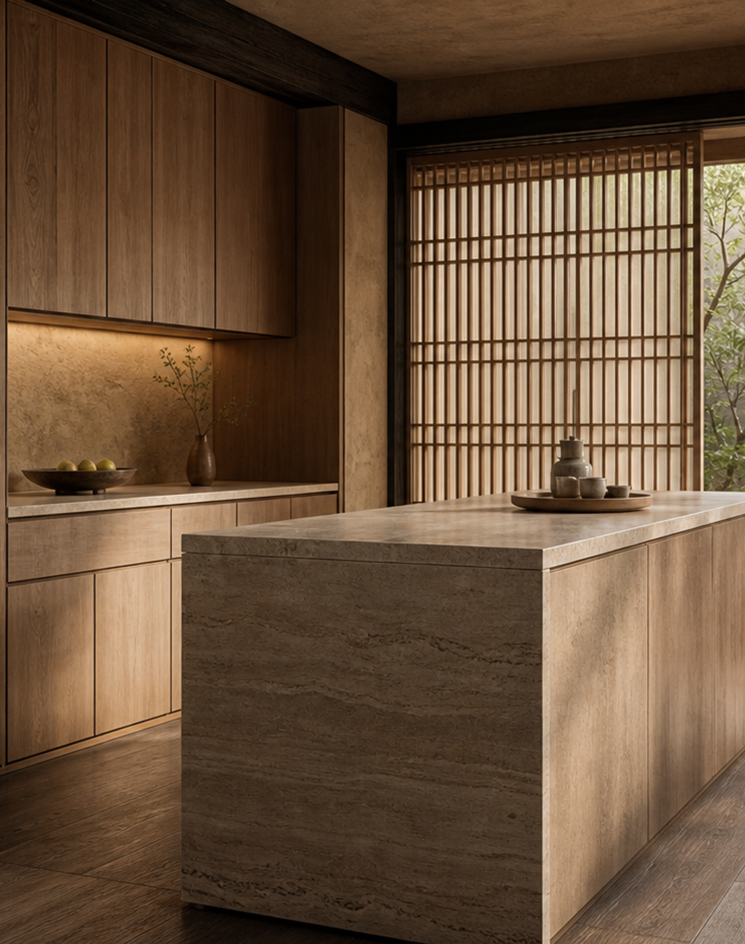 Fadior Solace Kitchen Suite with Breakfast Niche Galley — lifestyle setting with natural light and residential styling