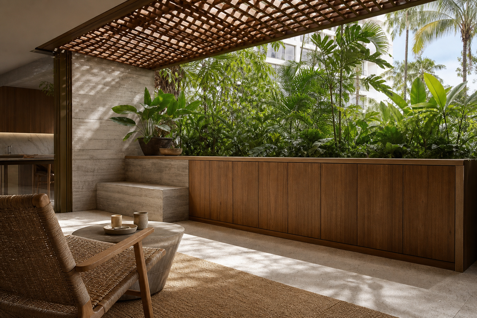 Fadior Cannes Balcony Suite with Champagne Privacy Ledge — lifestyle setting with natural light and residential styling