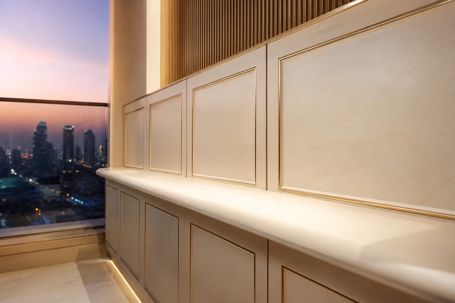 Fadior Cannes Balcony Suite with Parapet Service Gallery — close-up of stainless steel finish and hardware detail