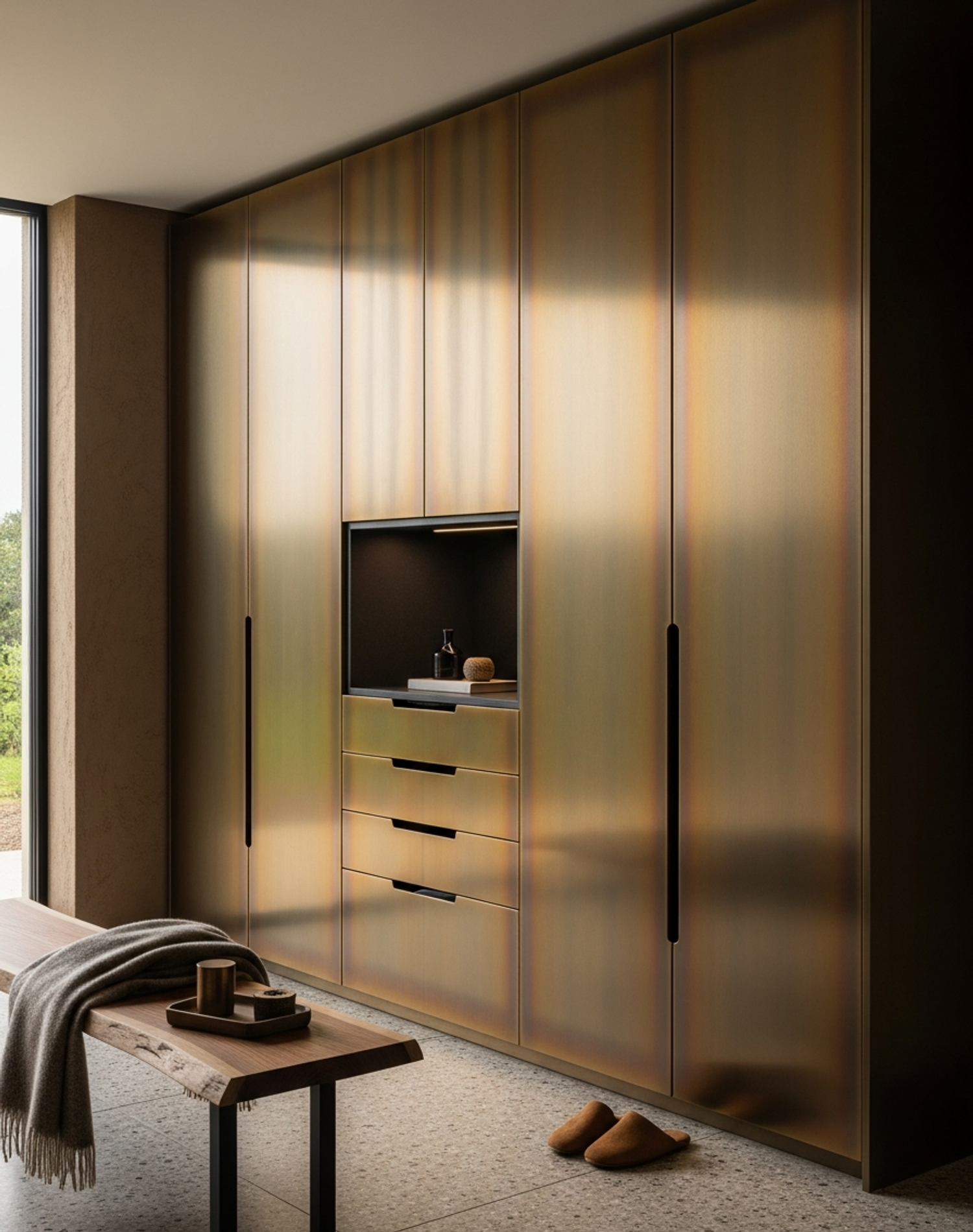 Fadior Brera Wardrobe Suite — interior room context showing cabinet integration