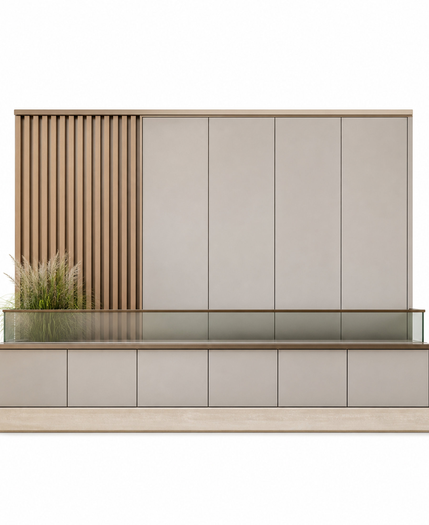Suite Soleil para Balcón con Plinto de Café en Vidrio Esmerilado vista principal
