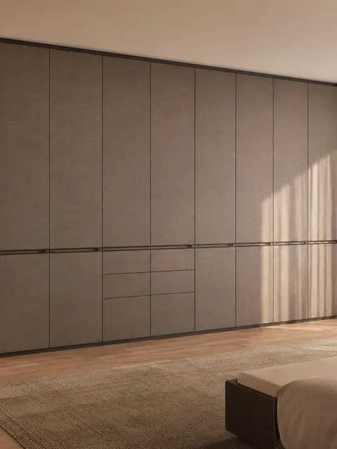 Suite de Armario Eclipse con Pared de Vestir de Lino Ahumado