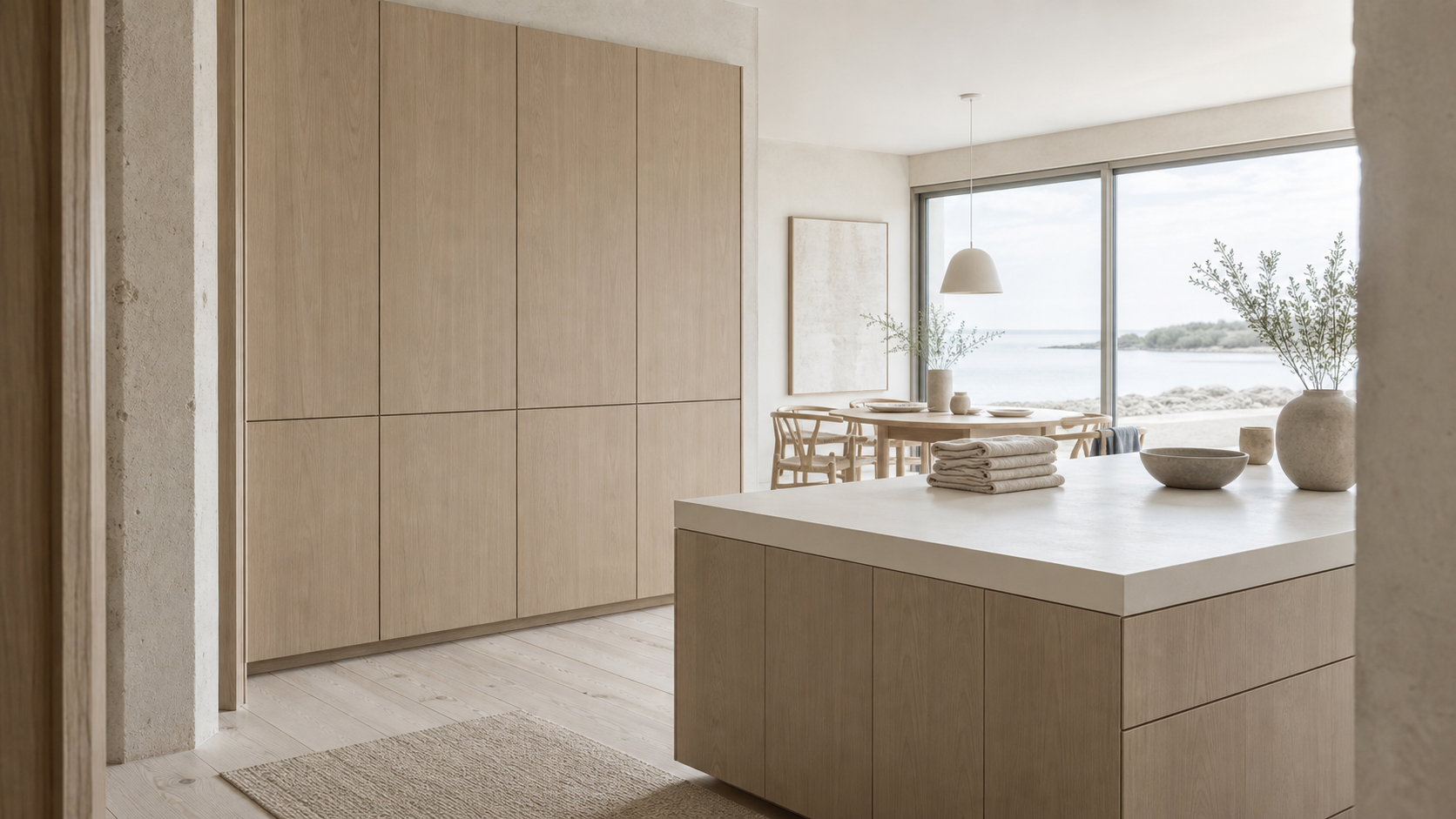 Fadior Terrena Kitchen Suite with Linen Prep Gallery — lifestyle setting with natural light and residential styling