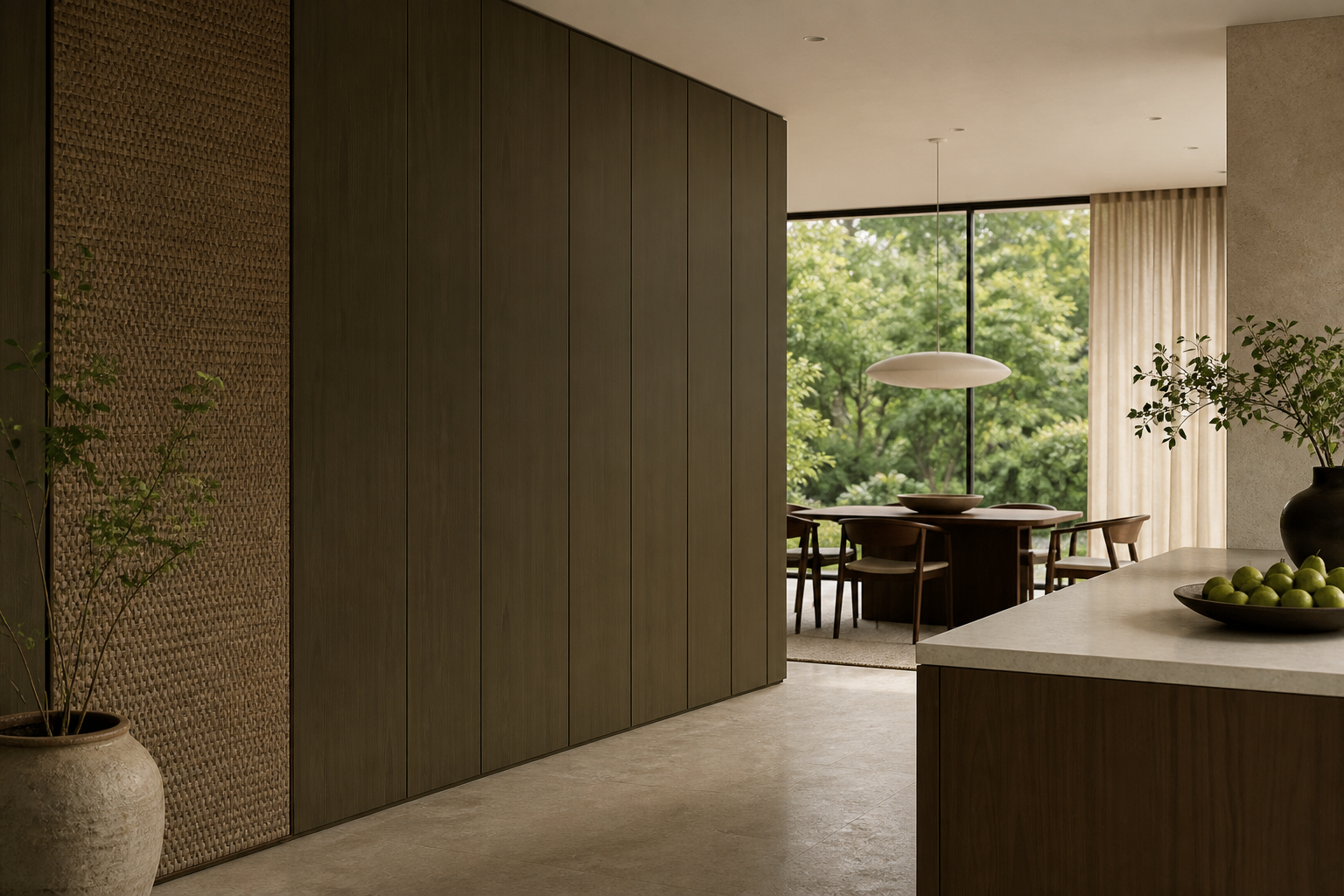 Fadior Miroir Wall Panel Suite with Shadowline Storage Gallery — interior room context showing cabinet integration