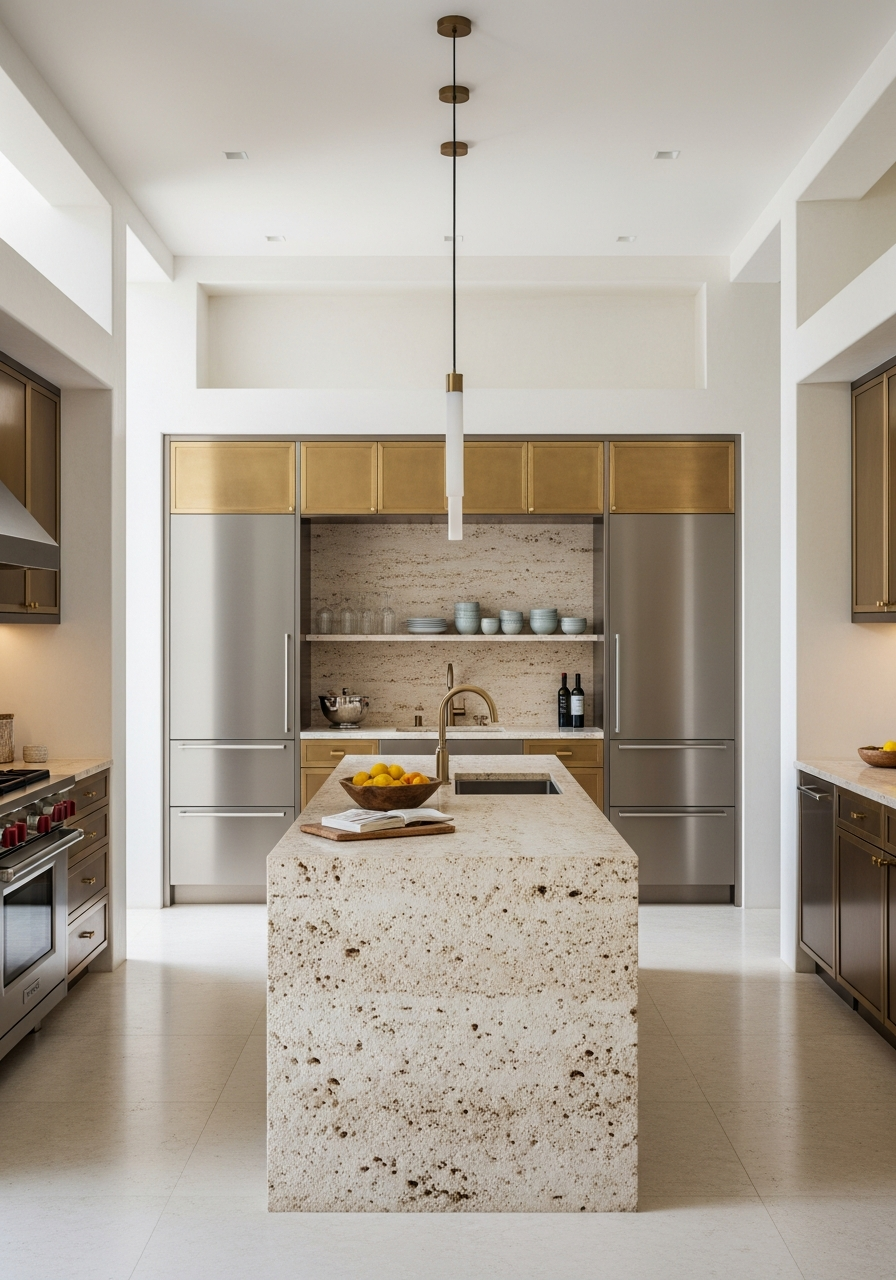 Fadior Miami Bayfront Villa — 304 stainless steel kitchen system, architectural view