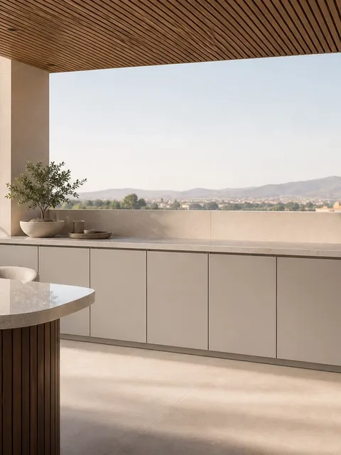 Suite de Balcón Aurora con Consola de Pretil de Porcelana