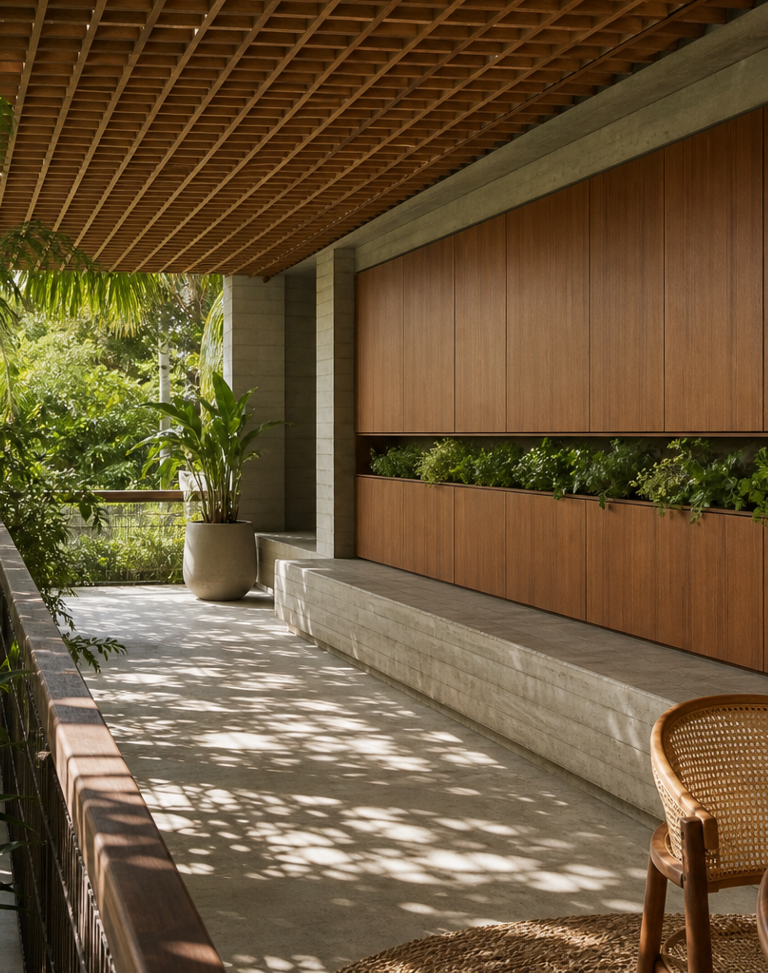 Fadior Cannes Balcony Suite with Recessed Herb Rail — interior room context showing cabinet integration