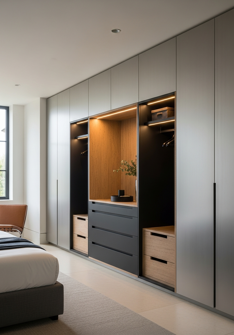 Fadior Brera Wardrobe Suite — interior room context showing cabinet integration