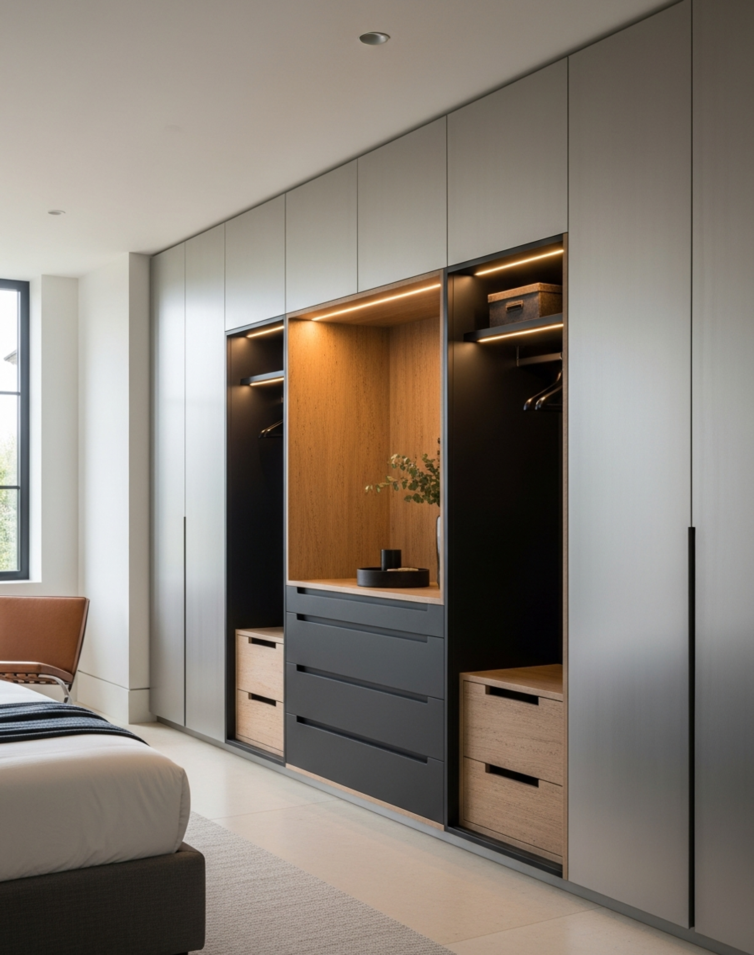 Fadior Brera Wardrobe Suite — interior room context showing cabinet integration