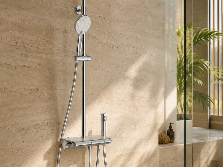 Shower Faucet System styled in a FADIOR HOME interior setting