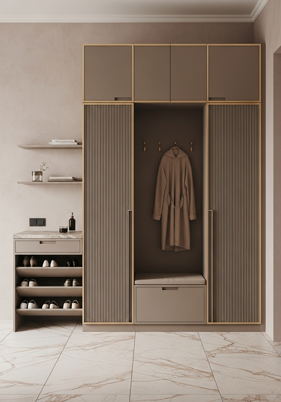 Fadior Loggia Entryway Suite — 304 stainless steel entryway system, front view