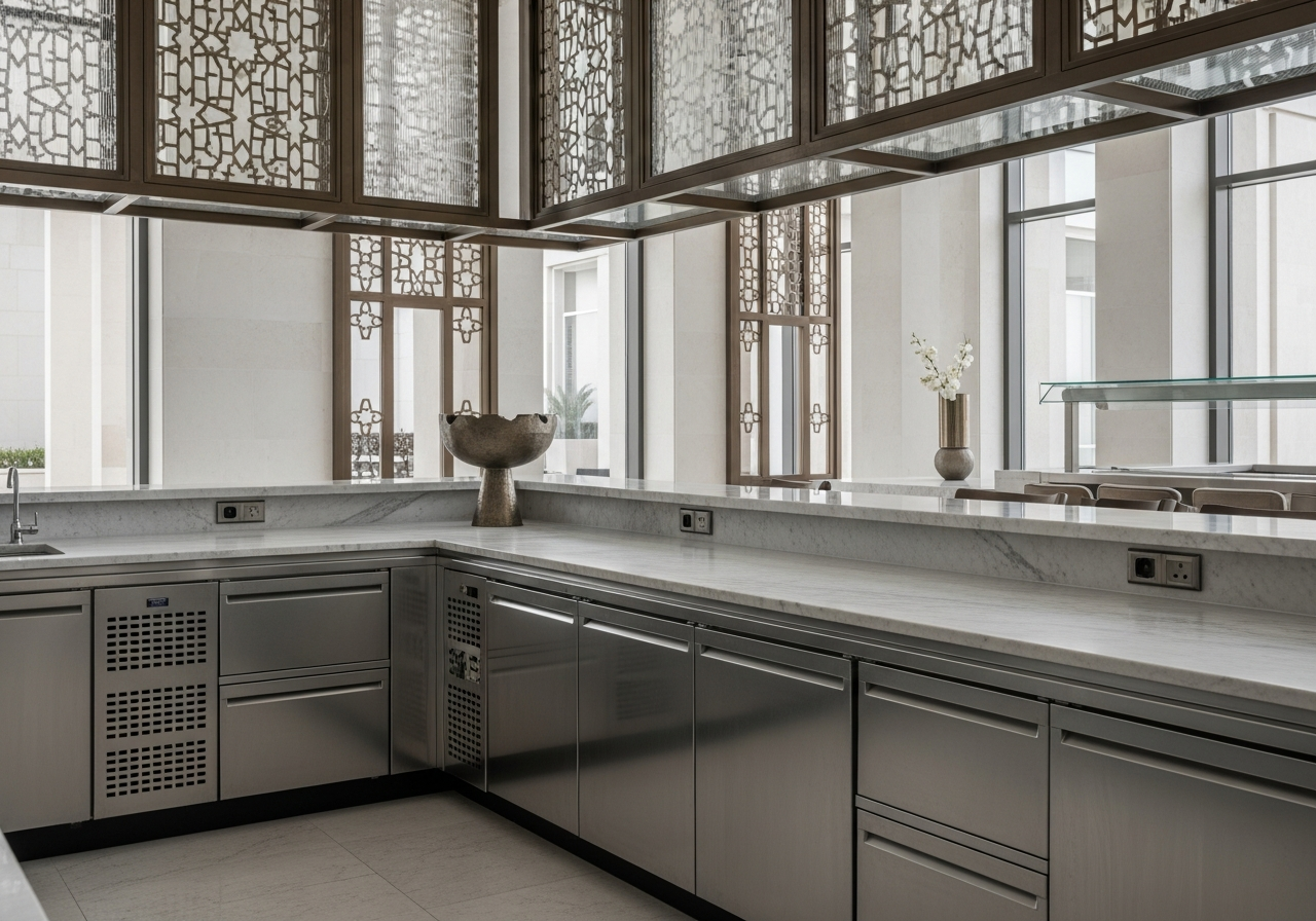 Fadior Dubai Open Set — bar counter detail