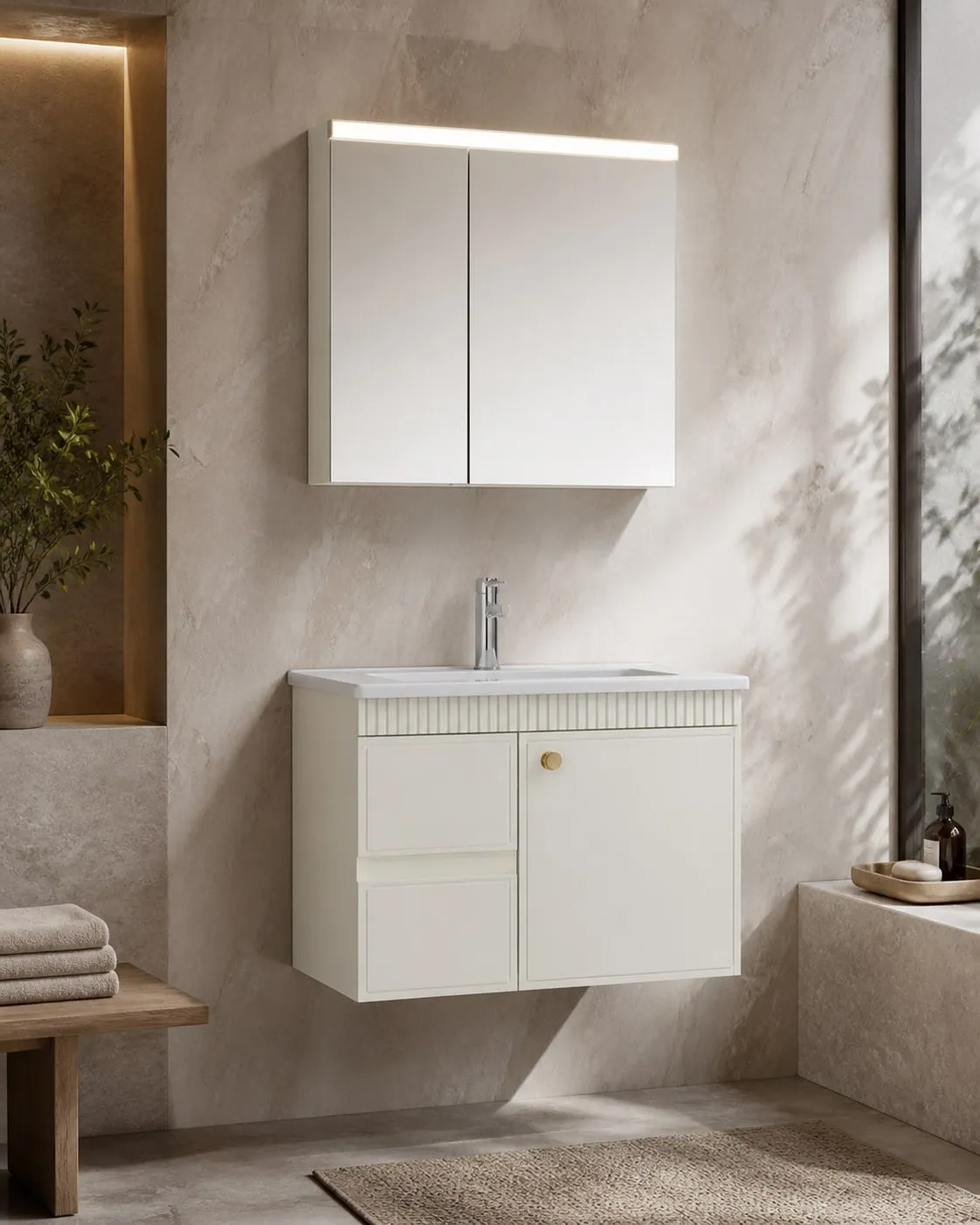 Eco-Board Mirror-Cabinet Vanity 600×485×500 mm