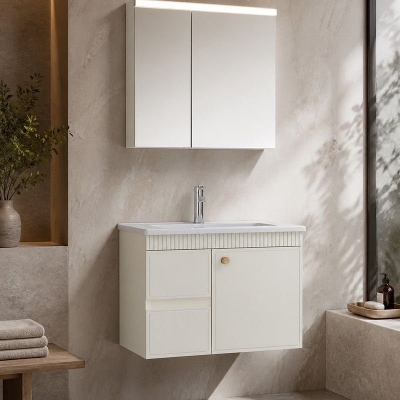 Bathroom Vanity Cabinet (Solid wood) styled in a FADIOR HOME interior setting