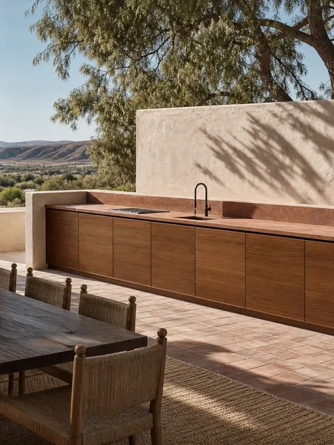 Fadior Vantage Outdoor Kitchen Suite with Mineral Safety Prep Terrace — 304 stainless steel outdoor kitchen system,