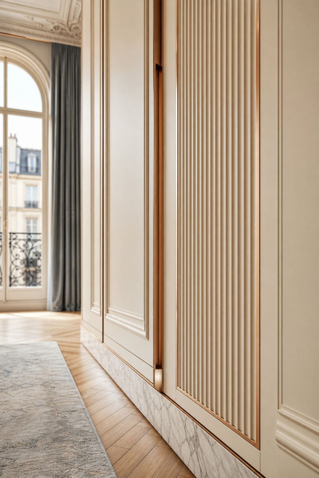 Suite de Armario Resonance con Claustro de Accesorios Pearl Flute acabado y detalle