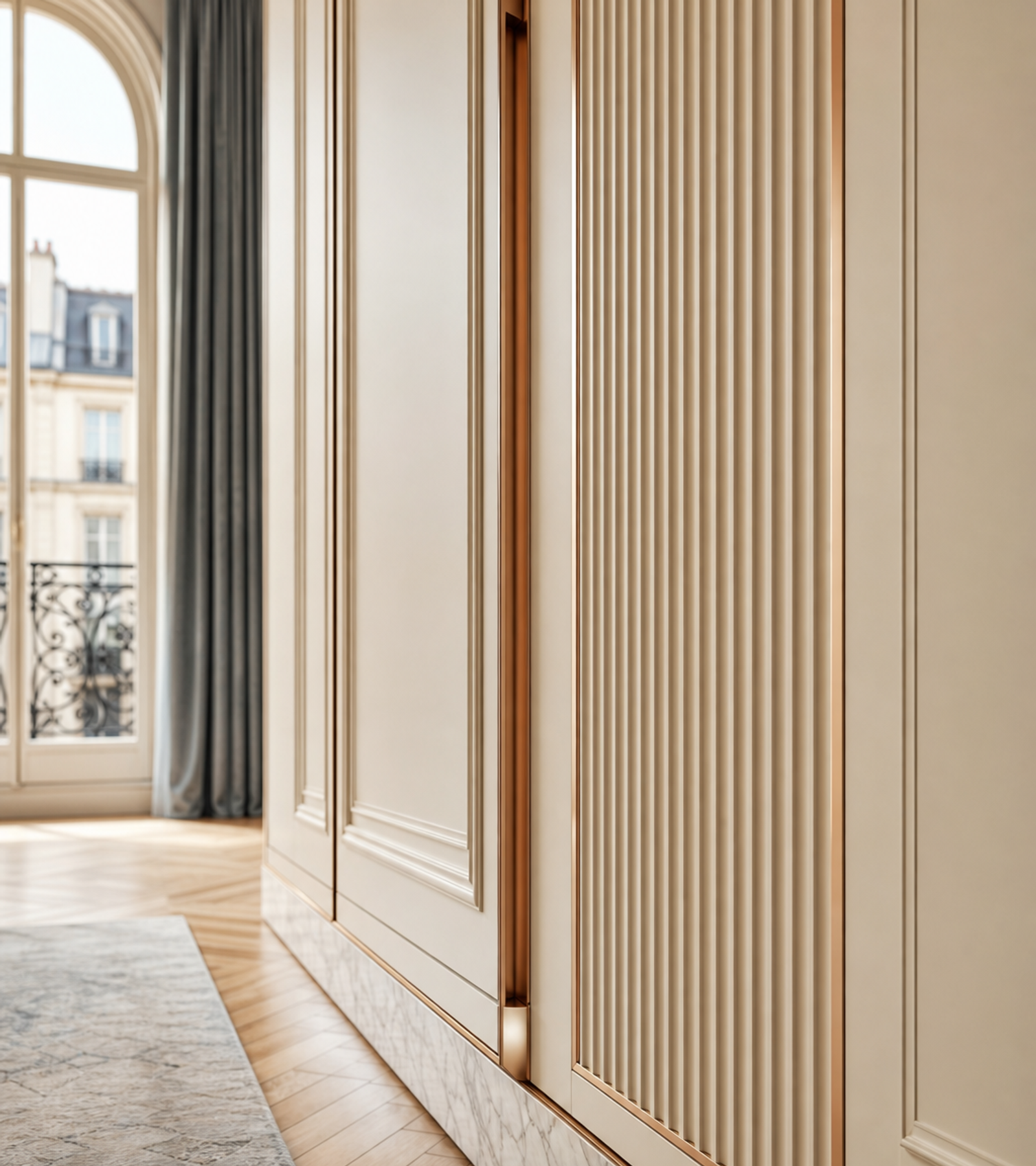Suite de Armario Resonance con Claustro de Accesorios Pearl Flute acabado y detalle