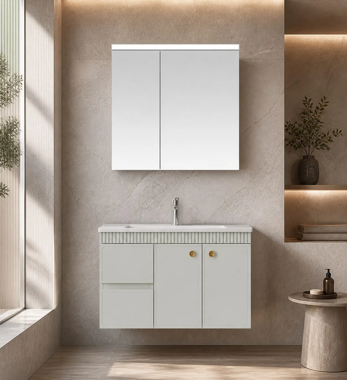 Eco-Board Mirror-Cabinet Vanity 700×485×500 mm