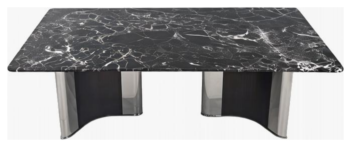 Mesa de centro con tapa de piedra vista del producto