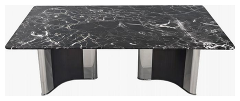Mesa de centro con tapa de piedra