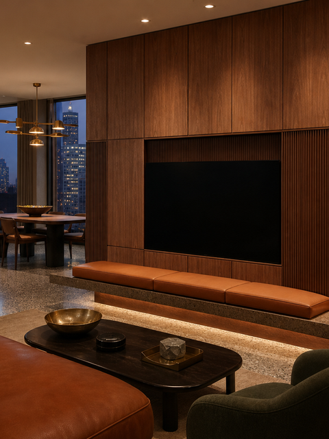 Suite de Salón Zenith con Hogar de Escucha Voladizo