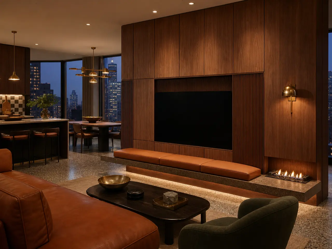 Suite de Salón Zenith con Hogar de Escucha Voladizo