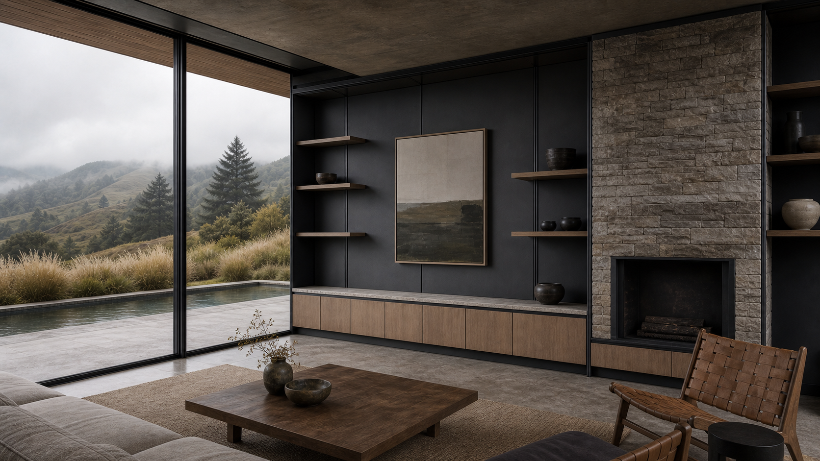 Fadior Zenith Living Room Suite with Low-Sill Art Ledge — lifestyle setting with natural light and residential styling