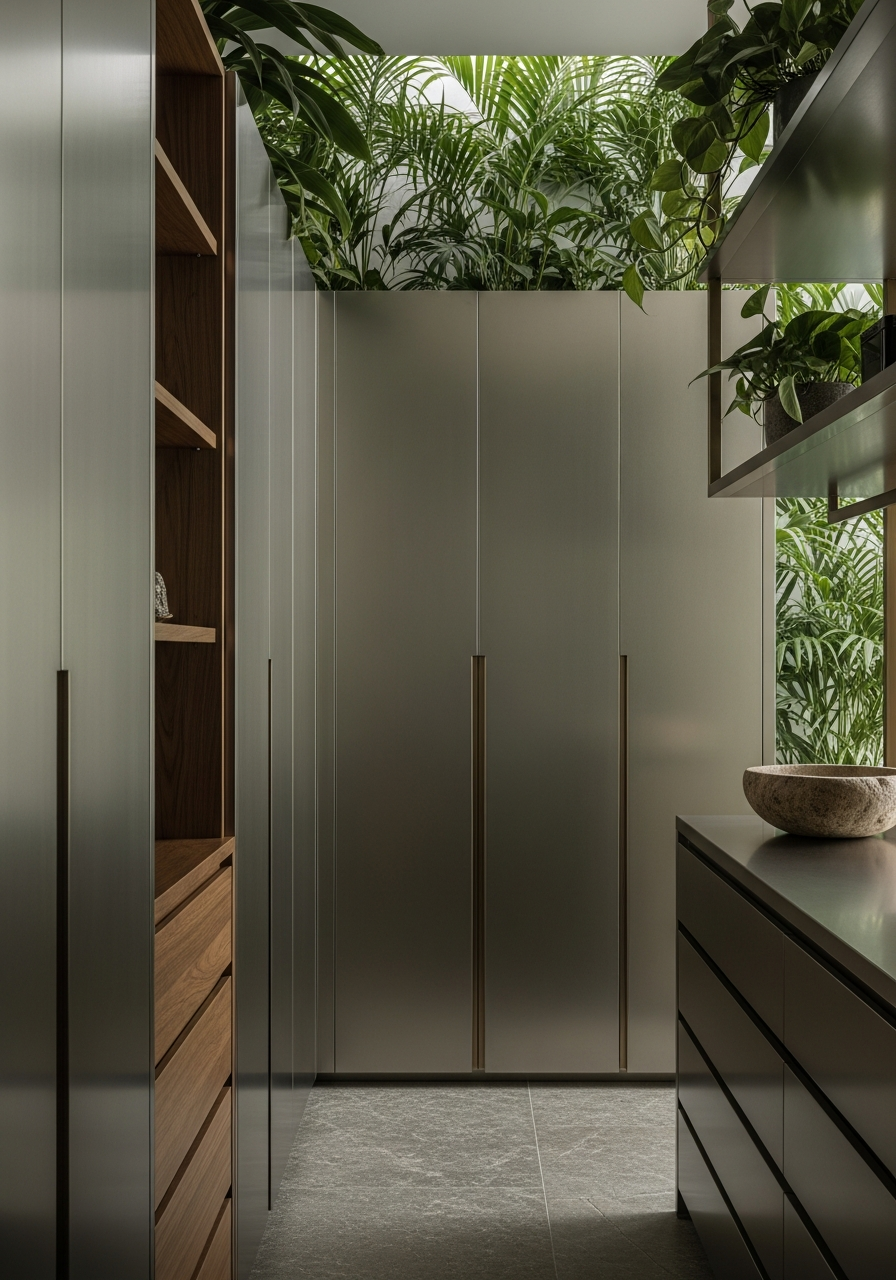 Fadior Singapore Hillside Villa — master wardrobe with stainless steel system
