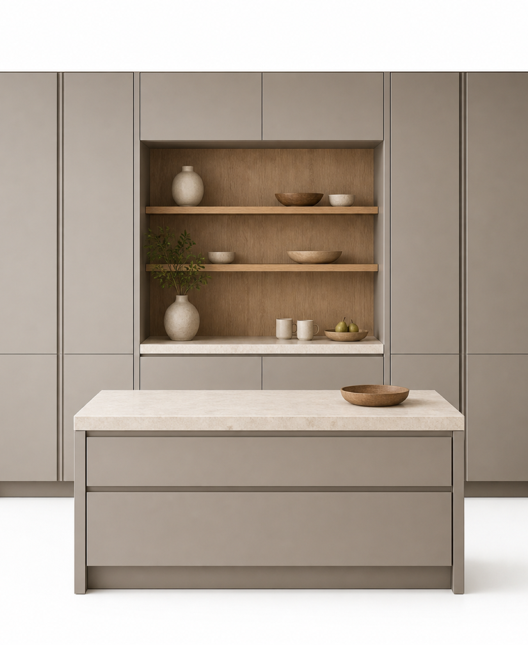 Fadior Meridian Kitchen Suite with Pocket Breakfast Landing — 304 stainless steel kitchen system, front view
